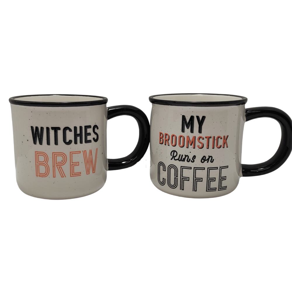 Celebrate It Halloween Witch Ceramic Campfire Mug Set of 2